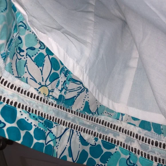 Vintage Lilly Pulitzer blue leopard flower dress, size 4 - Picture 5 of 8